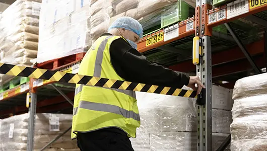 Under Racking Cleaning Retractable Barrier Tape Kit for Racking | A-SAFE