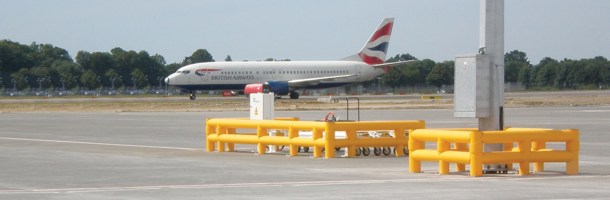 Extreme-strength protection against gravel equipment vehicles for Gatwick