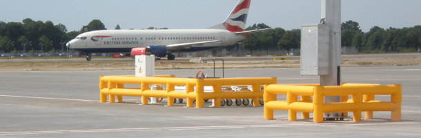 Extreme-strength protection against gravel equipment vehicles for Gatwick