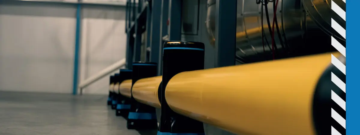 Industrial safety guardrails, bollards, gates and accessories