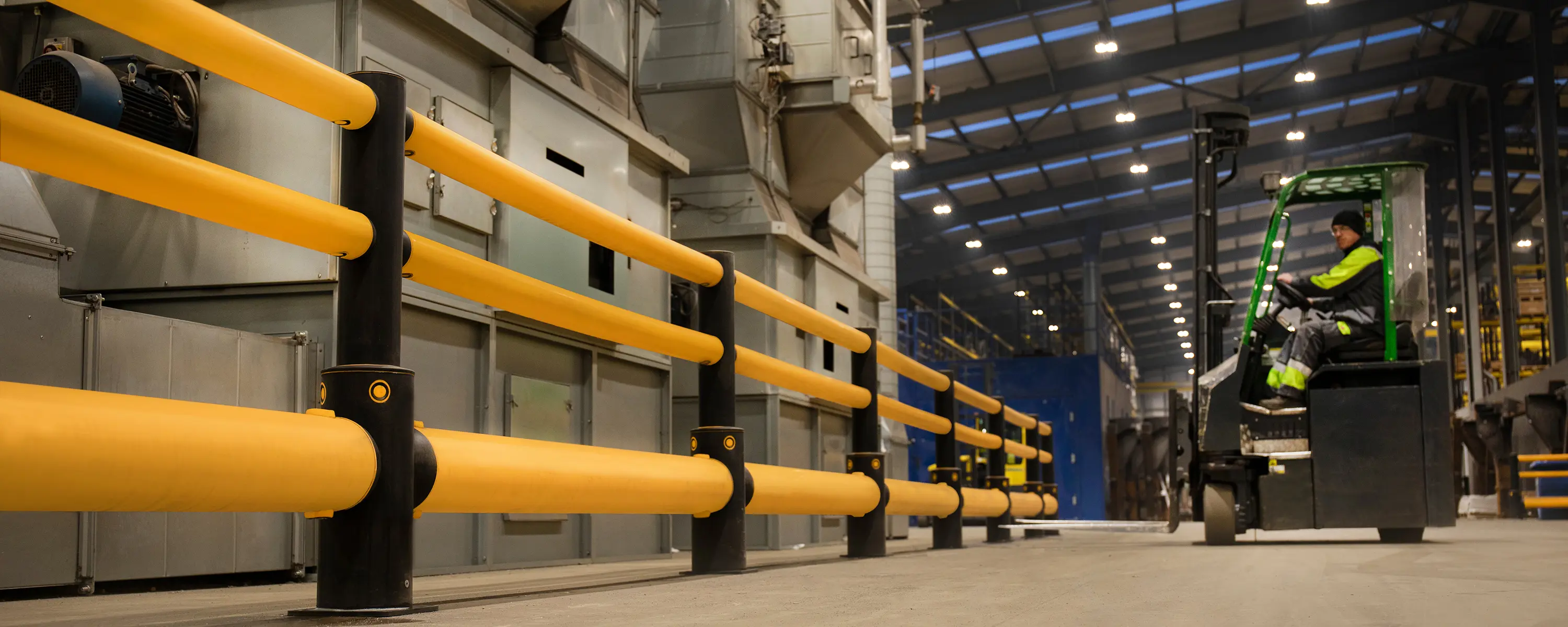 Combilift protects new facility with A-SAFE polymer safety guardrails 
