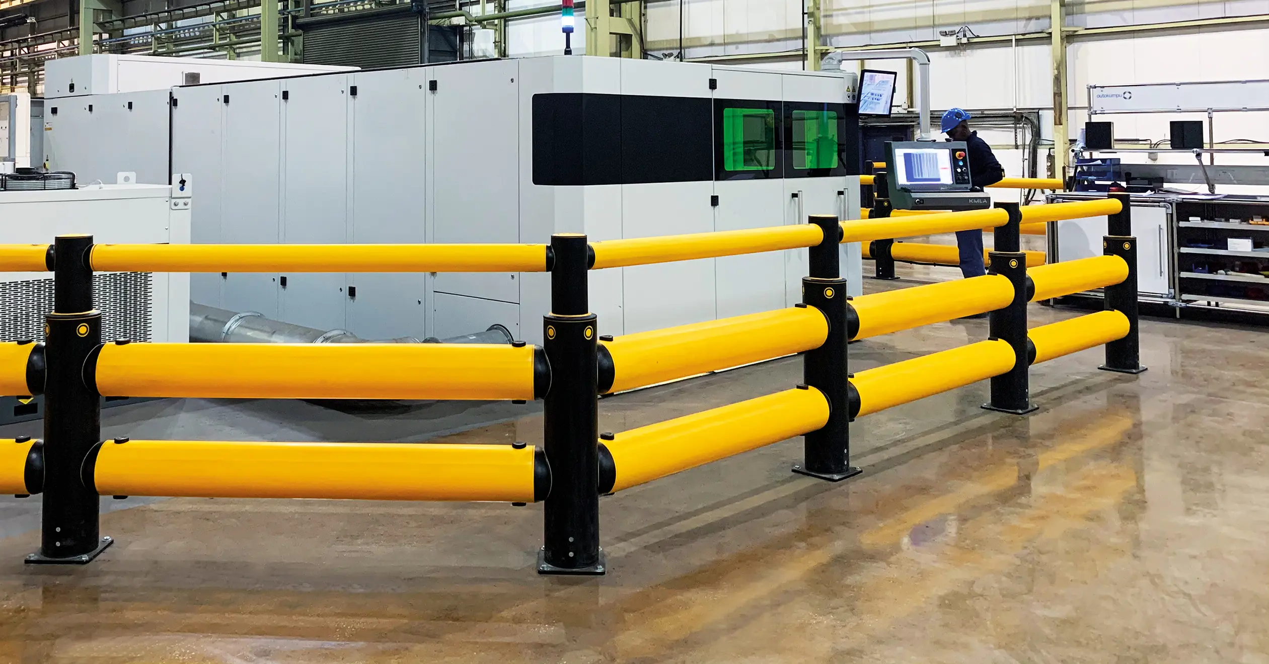 A-SAFE polymer guardrails are first choice for Outokumpu