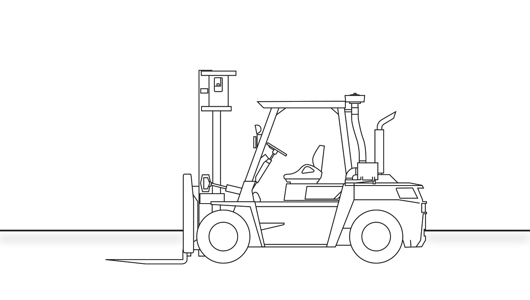 Engine Counterbalance Heavy Duty Forklift Truck