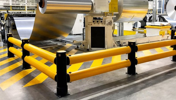 Industrial Safety Guardrails Protecting Machinery from Vehicle Impacts