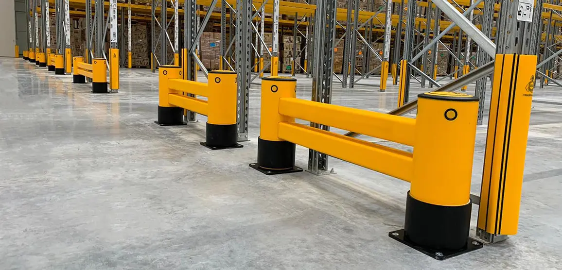 Rack end guardrails