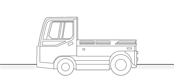 Linde airport baggage truck