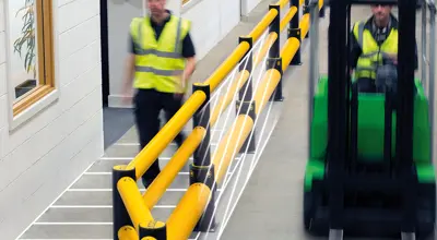 Barrier Protecting Person From Vehicle