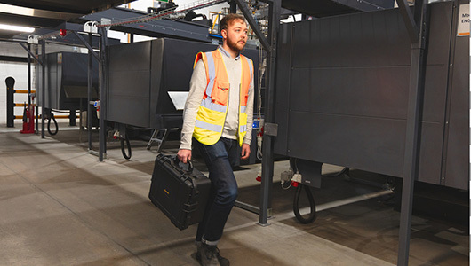 Designed to be carried by one person, the sturdy case houses everything needed for fast deployment.  