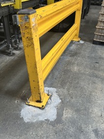 Damaged Steel Barrier