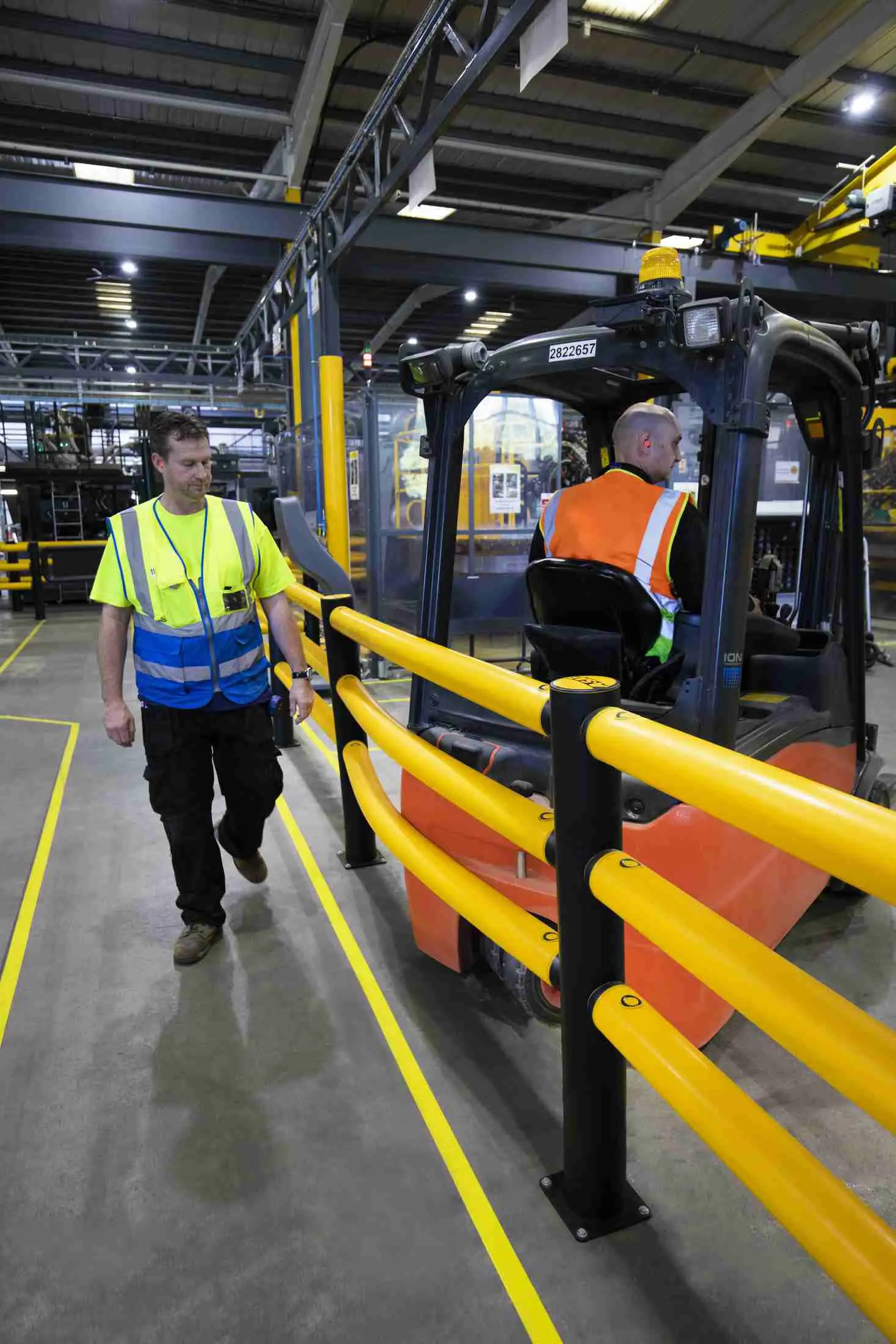 A-SAFE pedestrian barrier shown during an impact demonstration.