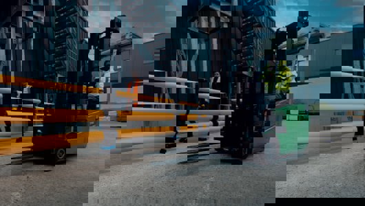 Separate people from vehicles