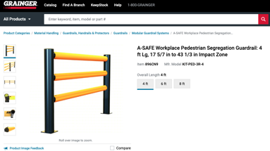 3-Rail Pedestrian Barrier